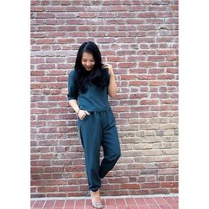 Shades of Grey Micah Cohen Teal T-shirt Jumpsuit